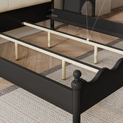 Roberta King Size / Super King Bed, Cream & Black-Weilai Concept-Weilai Concept