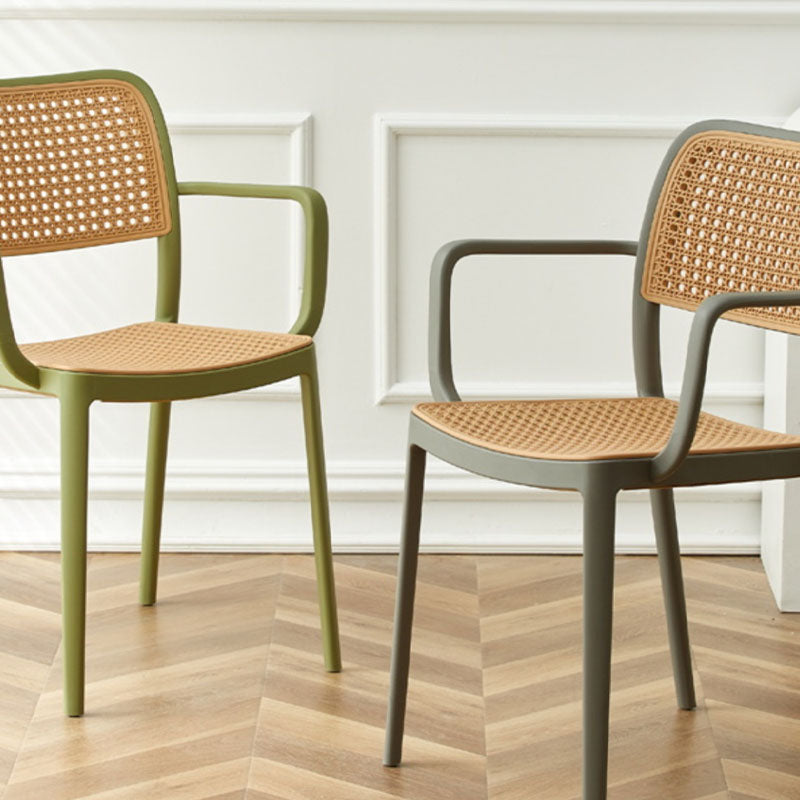 Ann Rattan Style Dining Chair, Plastic-Weilai Concept-Weilai Concept
