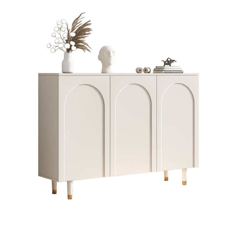Mia Shoe Storage, Cream with narrow sideboard cabinet