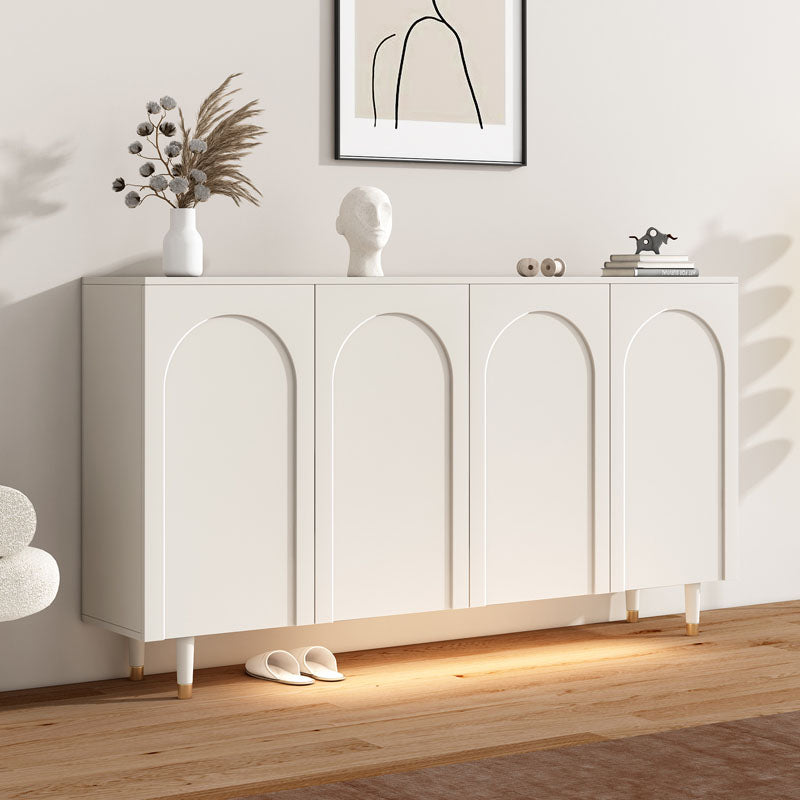 Mia Shoe Storage, Cream, side view of modern sideboard oak