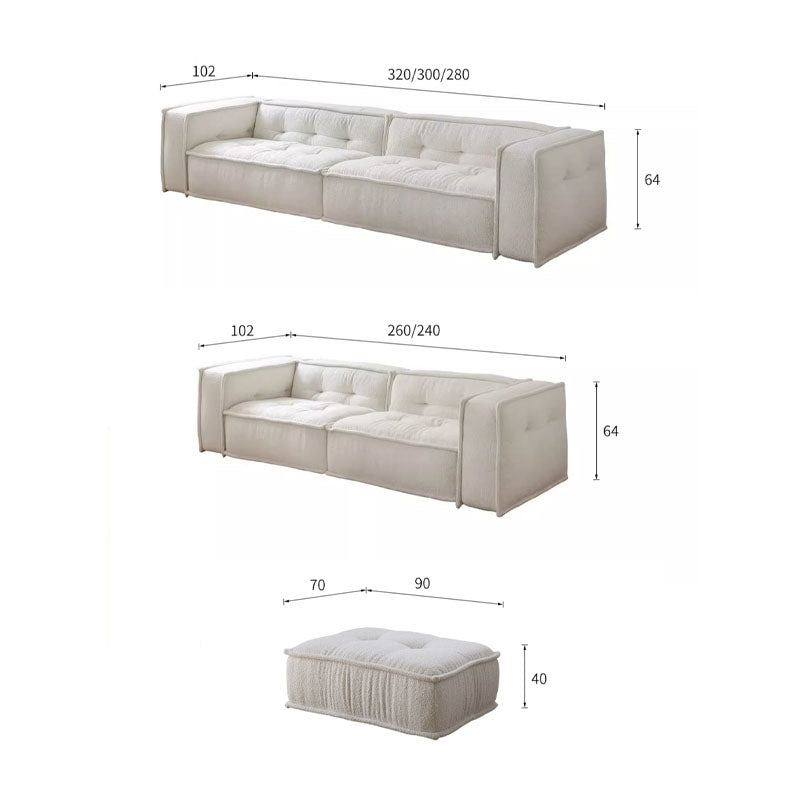 Undra Two Seater, Three Seater Sofa, Boucle with black dining table chairs