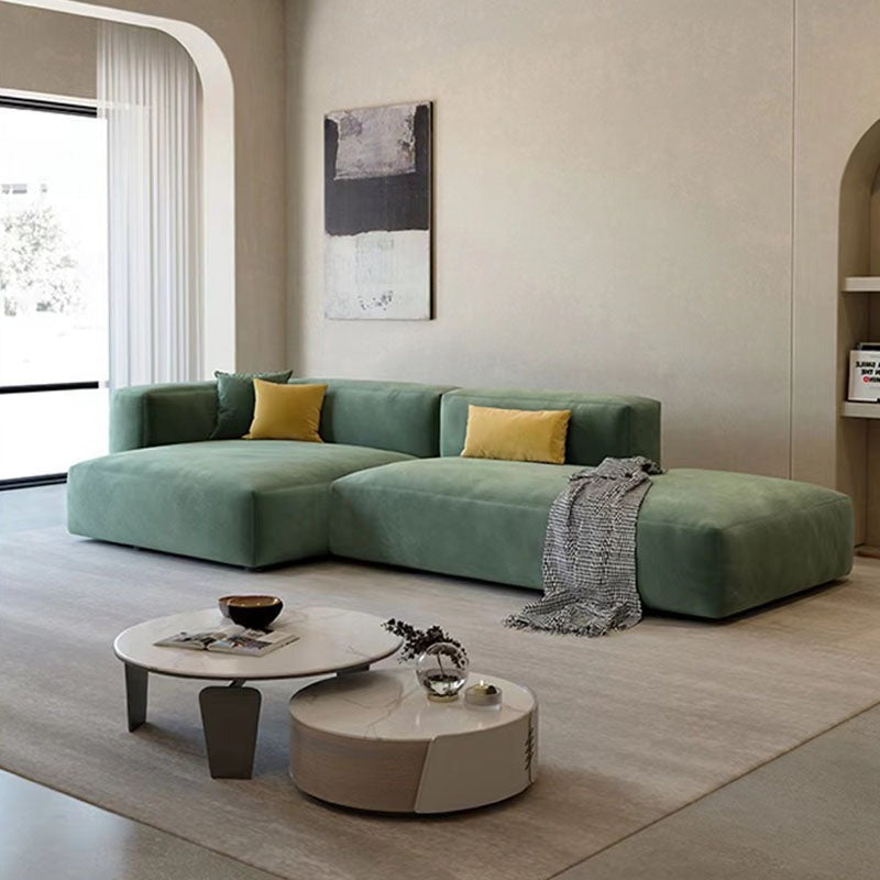 Detail view of Valentina Three Seater Sofa, Four Seater, Corner Sofa, Velvet with leather corner sofa with recliner