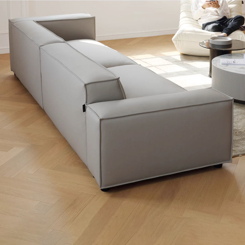 Ximenes Two Seater Sofa, Leathaire with round dining tables for 4