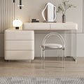 Donnelly Dressing Table With LED Mirror, Cream-Weilai Concept-Cream-NO Chair-Chest Of Drawer On The LEFT-Weilai Concept