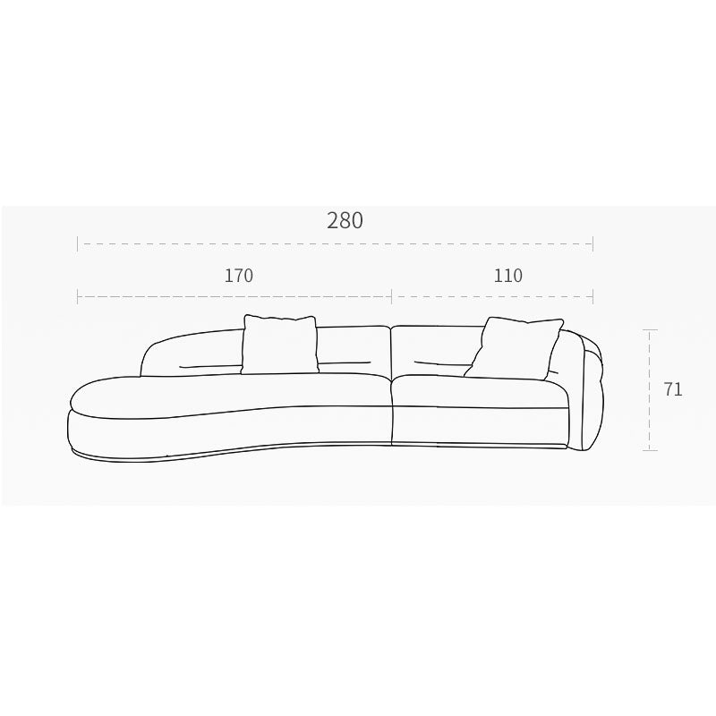 Yannik Four Seater Curved Sofa, Green with curved garden sofa