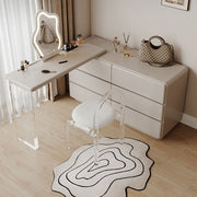 Detail view of Dominic Dressing Table With Sideboard and LED Mirror with sideboard buffet furniture