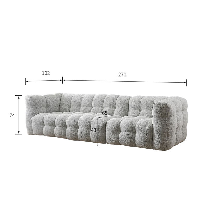 Zobah Two Seater, Three Seater Sofa, Grey Boucle with dining table with lights