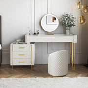 Duran Dressing Table With LED Mirror, Cream-Weilai Concept-Weilai Concept