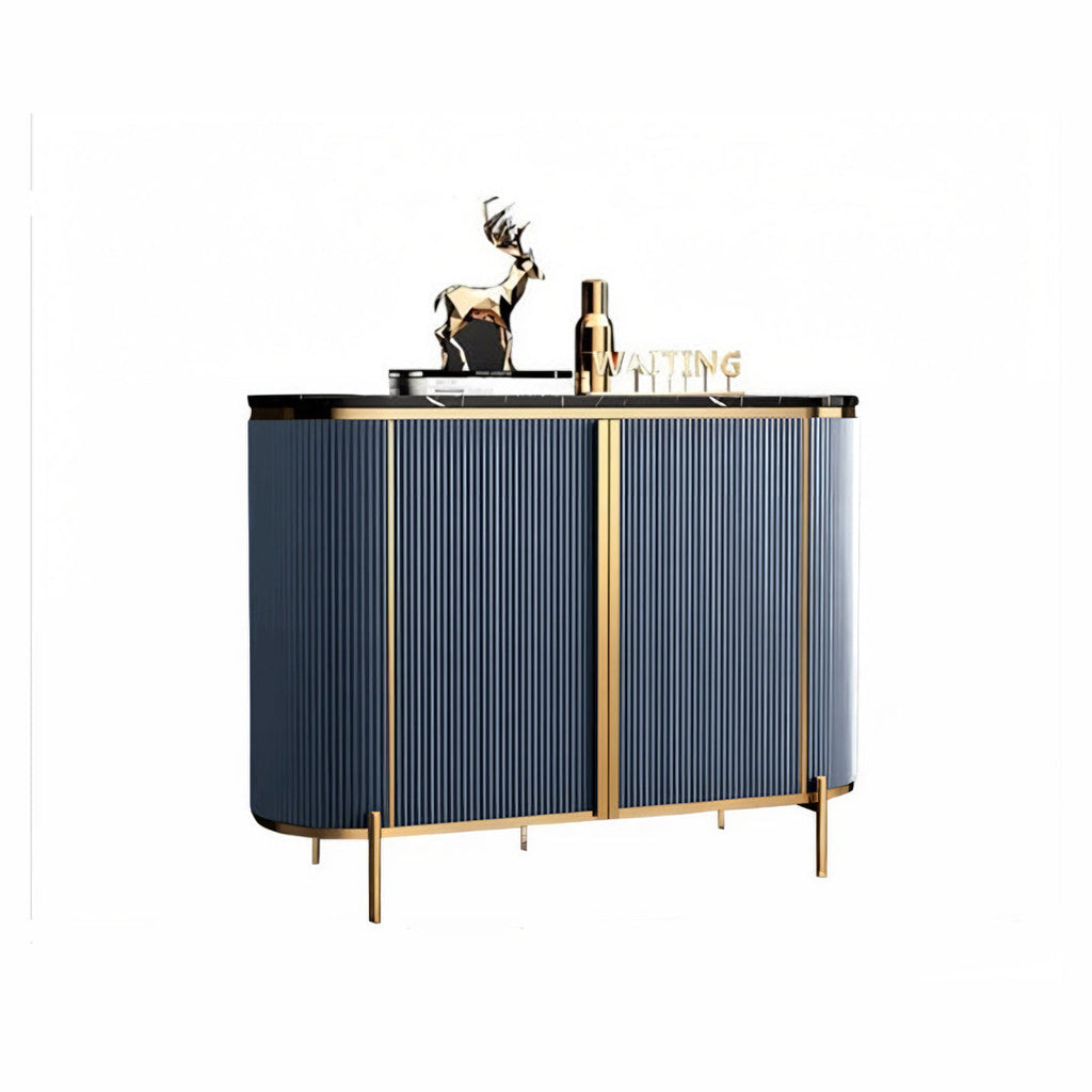 Elec Sideboard, Green & Gold with oak furniture land sideboards
