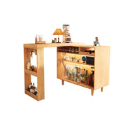 Melissa Folding Bar Table With Sideboard, side view of small folding dining room table