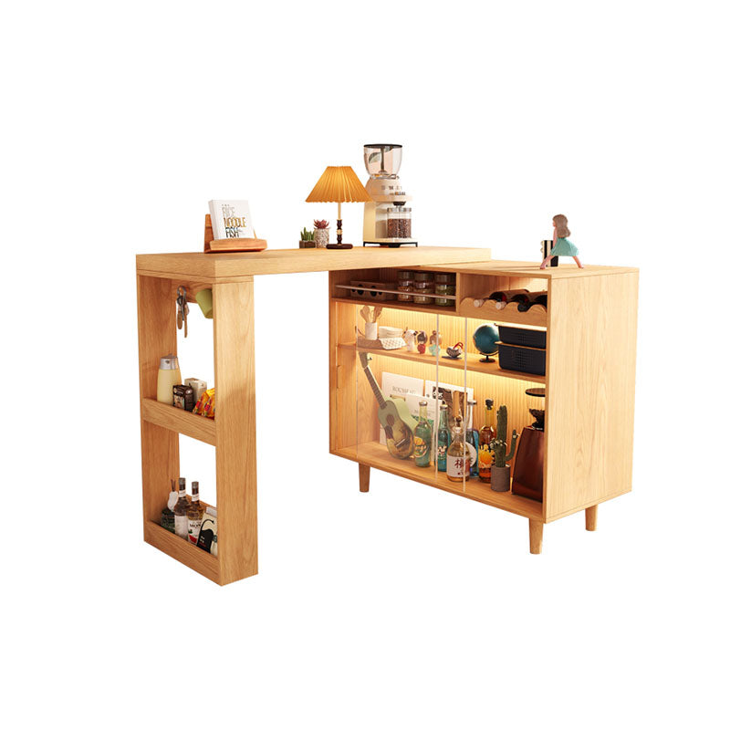 Melissa Folding Bar Table With Sideboard, side view of small folding dining room table