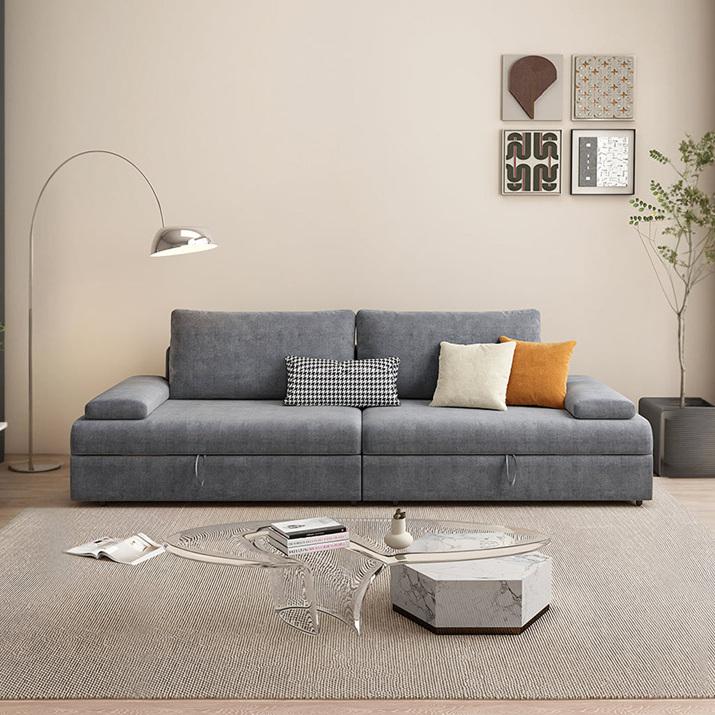 Detail view of Molly Three Seater Sofa Bed, More Colours with leather sofa with bed