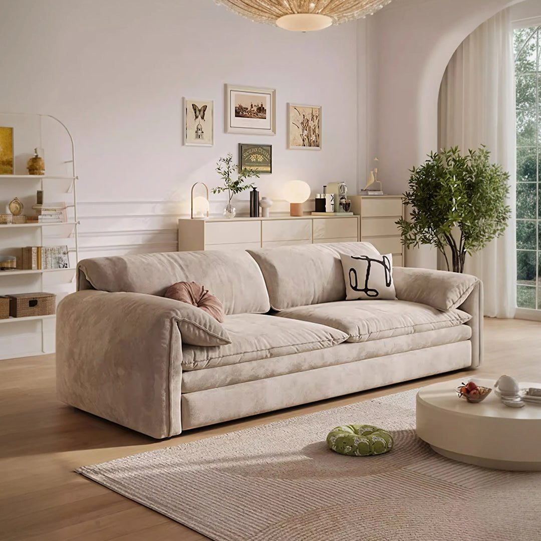 Moore Two Seater, Three Seater Sofa Bed With Storage, side view of l shaped sofa bed with storage