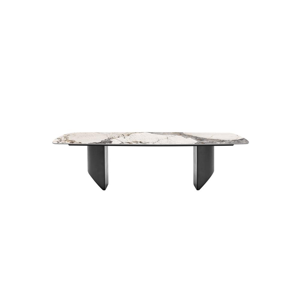 Nala Dining Table With Black Legs, Sintered Stone with second hand dining table and chairs