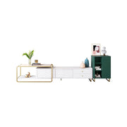 Adelaide TV Stand, White with sideboard rustic