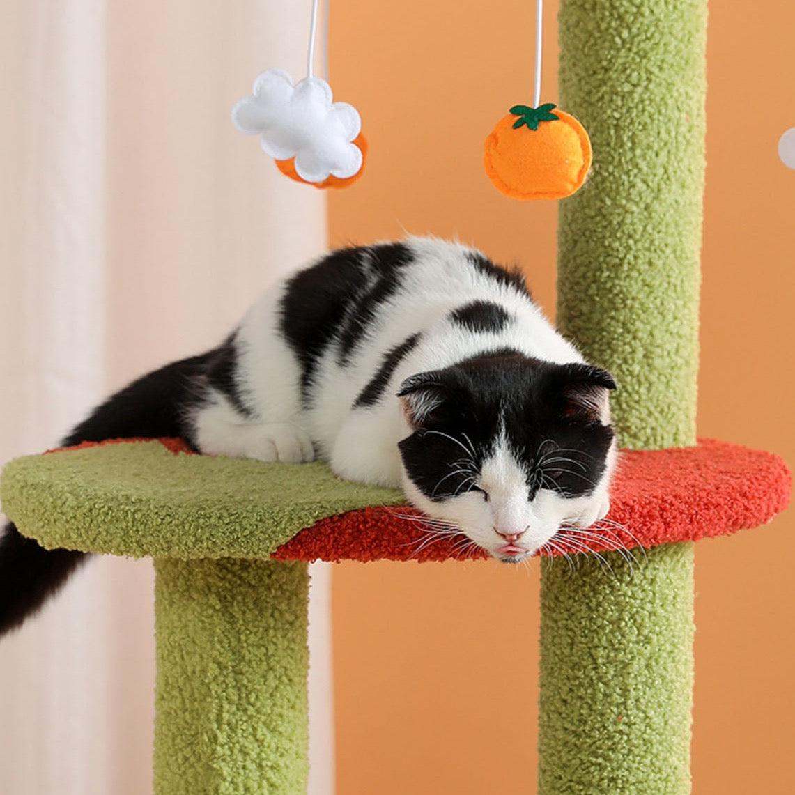 Kyali Cat Tree, Cat Climber, Coral Fleece-Weilai concept-Weilai Concept