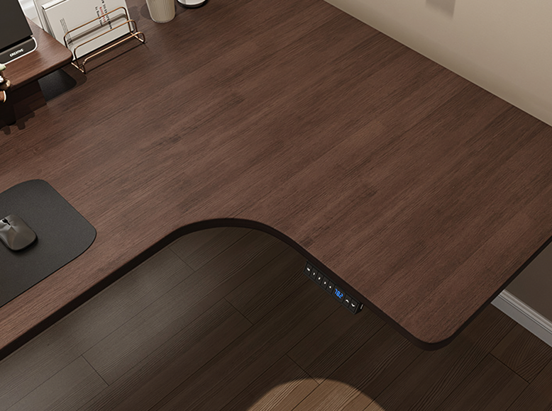 Smart Electric Standing Office Desk, Computer Corner Desk with home office desk and storage