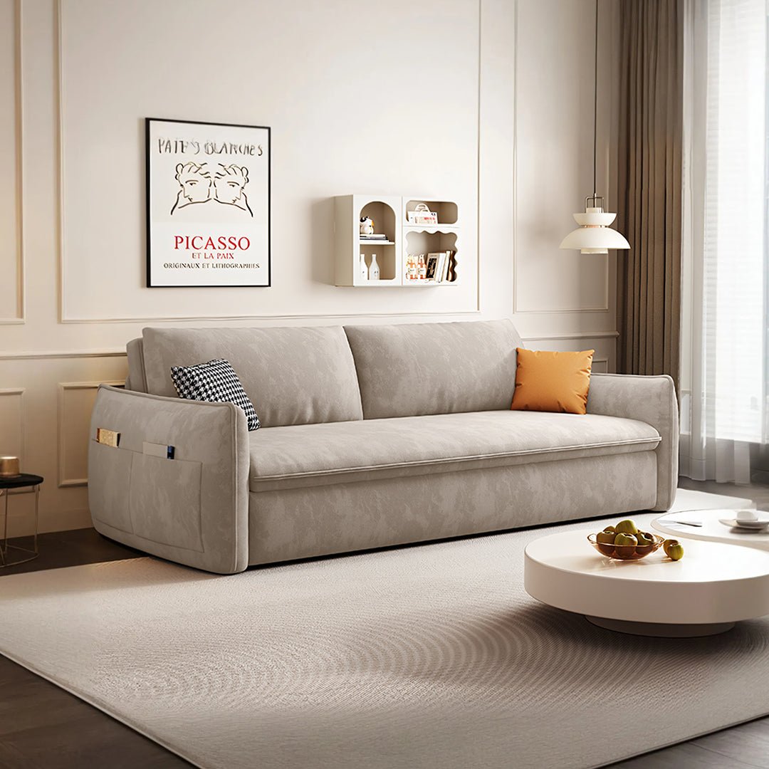 Fernandez Two Seater, Three Seater Sofa Bed With Storage, Suede - corner sofa bed