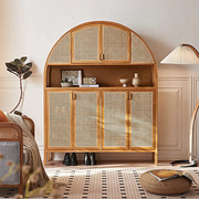 Eisha Rattan Shoe Storage, Cupboard, Solid Wood - sideboard oak furniture land