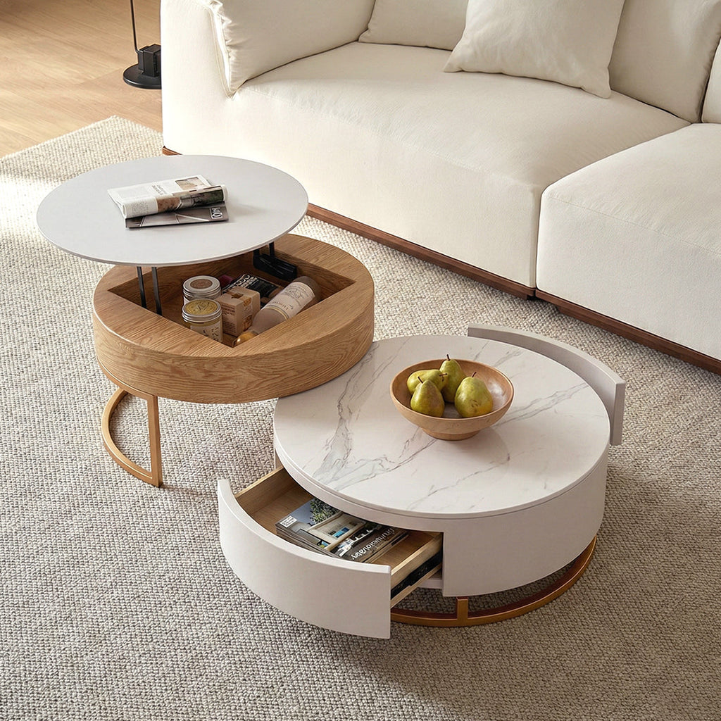 Amanda Living Room Set, Amanda Coffee Table and TV Stand, Light Oak-Weilai Concept