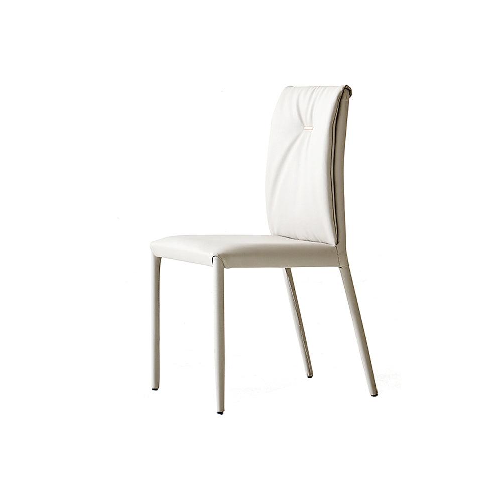 Mira Dining Table, Gold Base with white dining room table