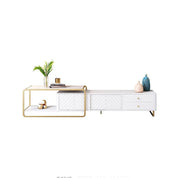 Adelaide TV Stand, White with sideboard clearance