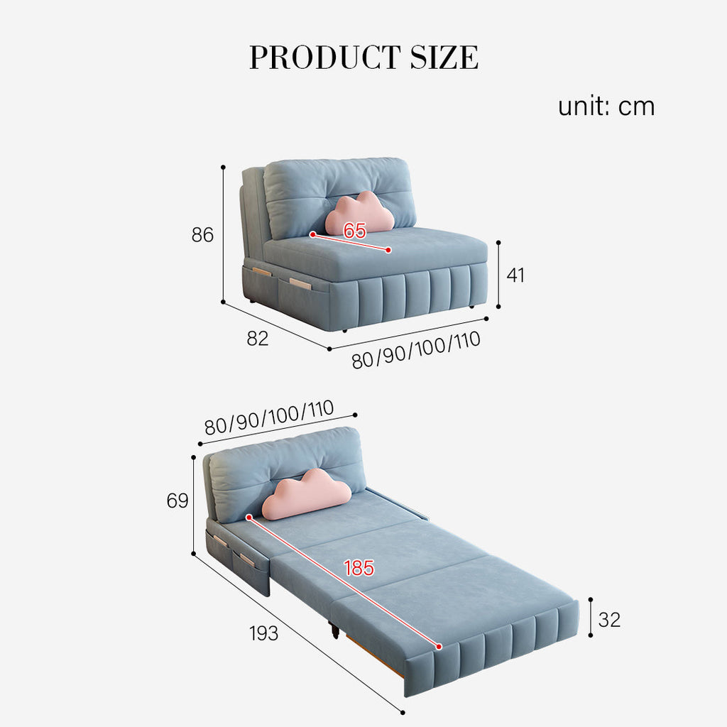 Mehta Single Seater Sofa Bed, Two Seater Sofa Bed, Blue with corner sofa with pull out bed