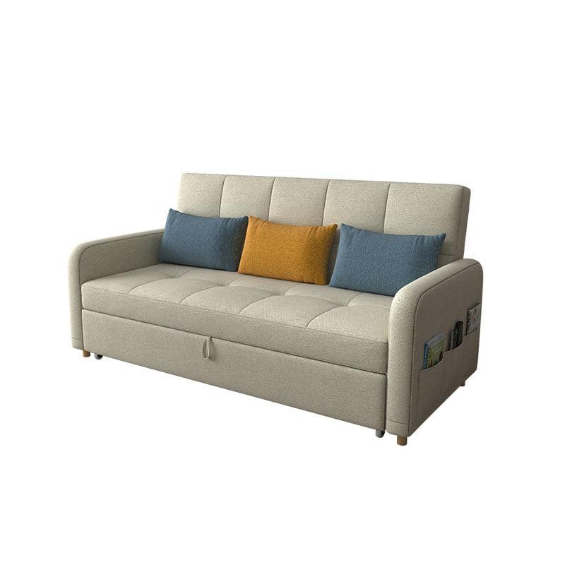 Three Seater Sofa Bed, L Shape Sofa Bed With Storage, Linen with sofa bed for