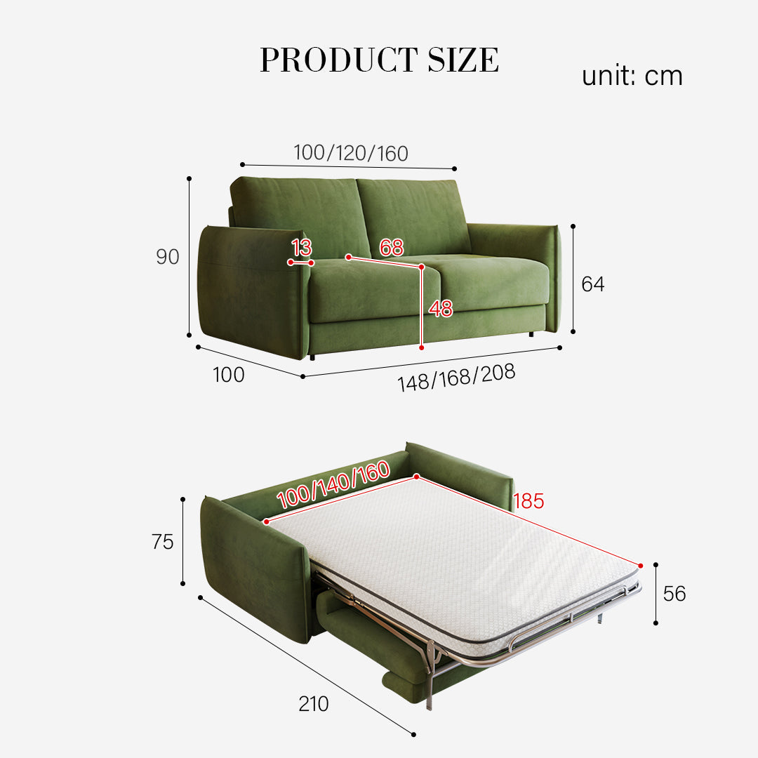 Kaur Two Seater Sofa Bed, Pull Out Sleeper Sofa Bed, More Colours with sofa bed couches for