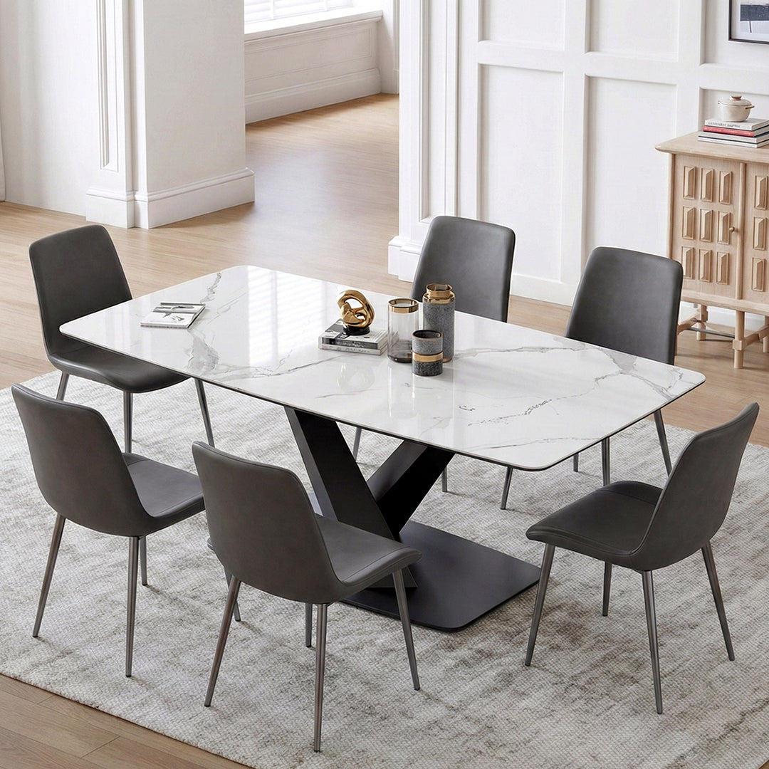 Sanders Dining Table, Sintered Stone - 4 chair dining table