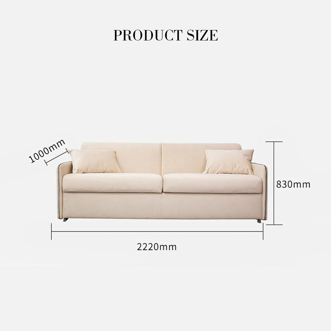 Ramos Two Seater Sofa Bed, Bunk Bed, Flannelette with 3 seater sofa bed with storage