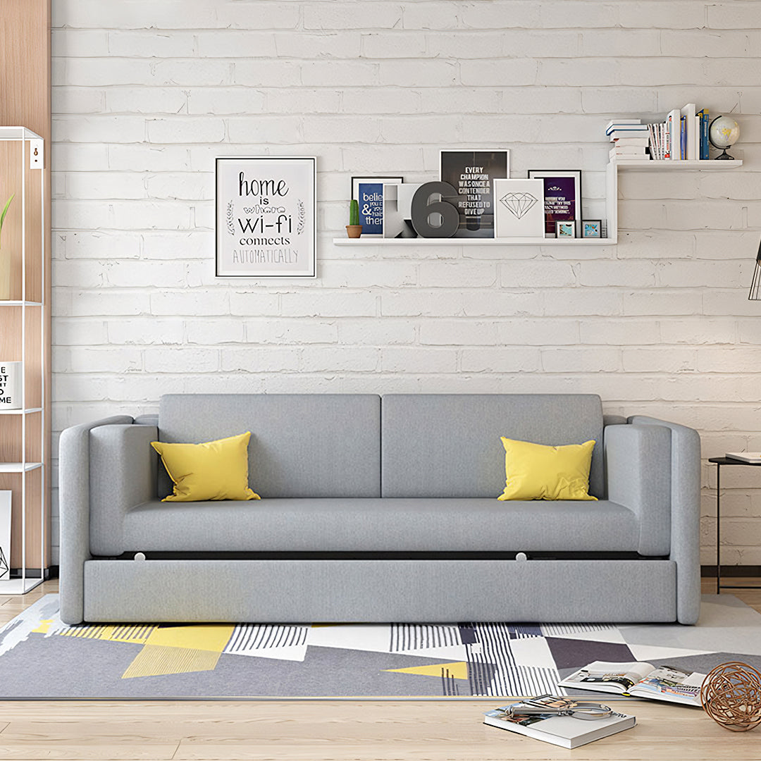 Two Seater Sofa Bed, Kid Bunk Bed in a lifestyle setting with small double sofa bed