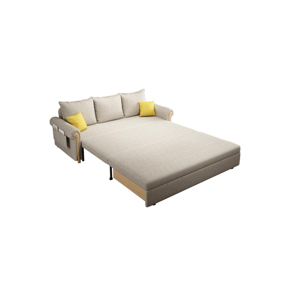 Braylene Two Seater Sofa Bed, Linen with sofa corner bed