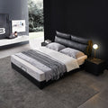 Luca King Size Superking Size Bed, Leather-Weilai Concept-Weilai Concept