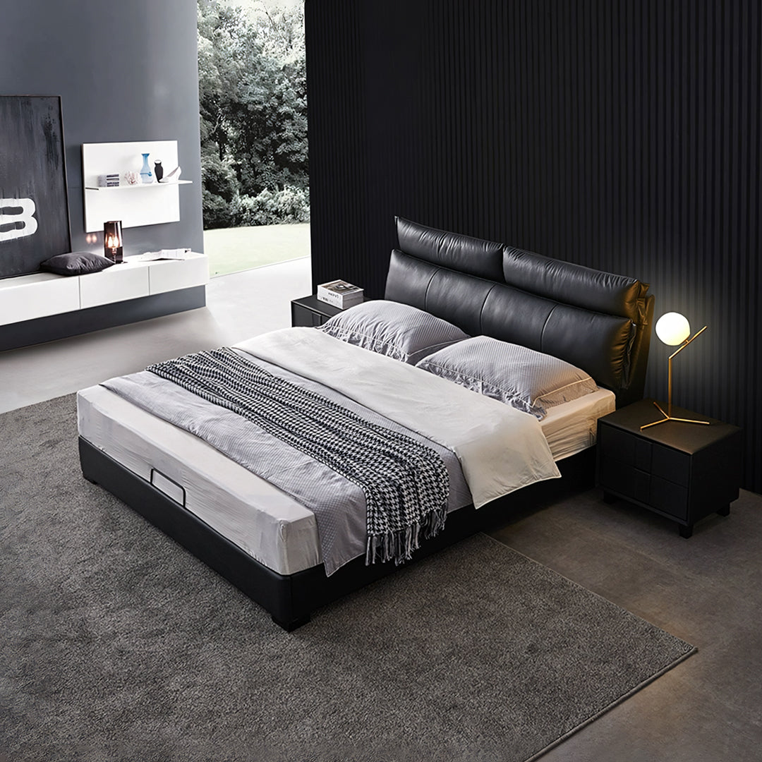 Luca King Size Superking Size Bed, Leather-Weilai Concept-Weilai Concept