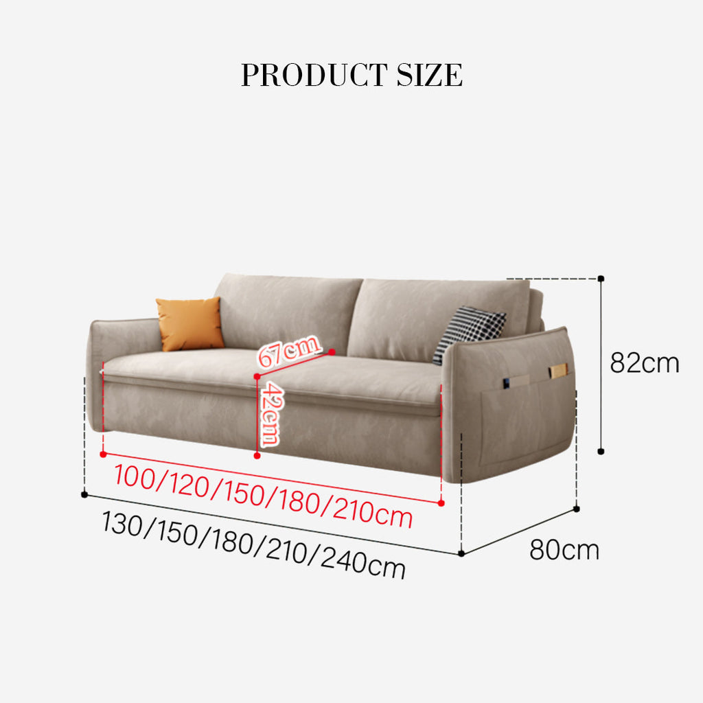 Fernandez Two Seater, Three Seater Sofa Bed With Storage, Suede with flat pack sofa bed