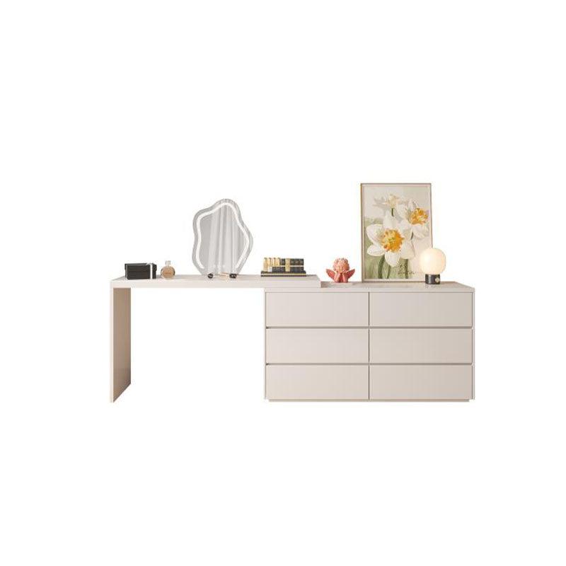 Nevada Dressing Table with Sideboard & Stool in a lifestyle setting with antique oak sideboard