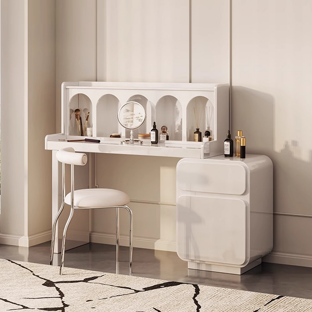 Qwincy Dressing Table With Sideboard, Black, Cream - usm haller sideboard