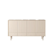 Admon Sideboard, Cream, side view of gloss sideboard black