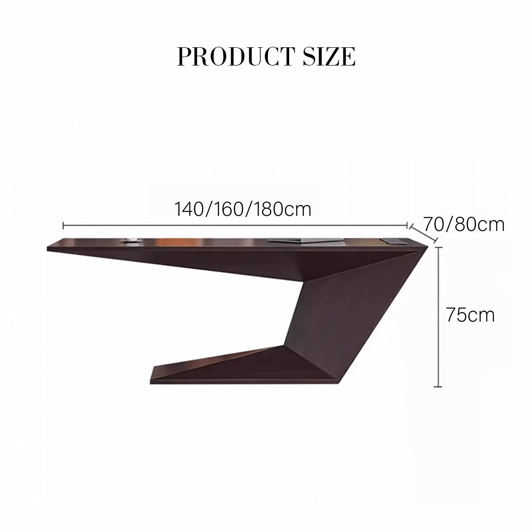 Kofi Modern Office Desk For Home, Black Wood with cream office desk chair