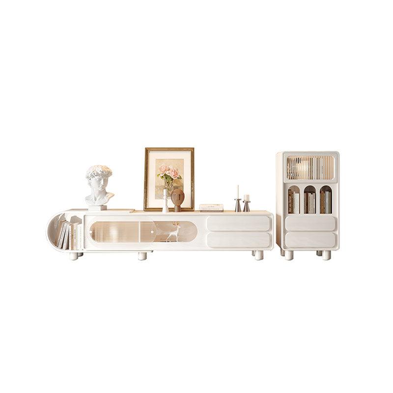 Detail view of Odelette Living Room Set, Odelette TV Stand And Sideboard, Cream with buffet or sideboard
