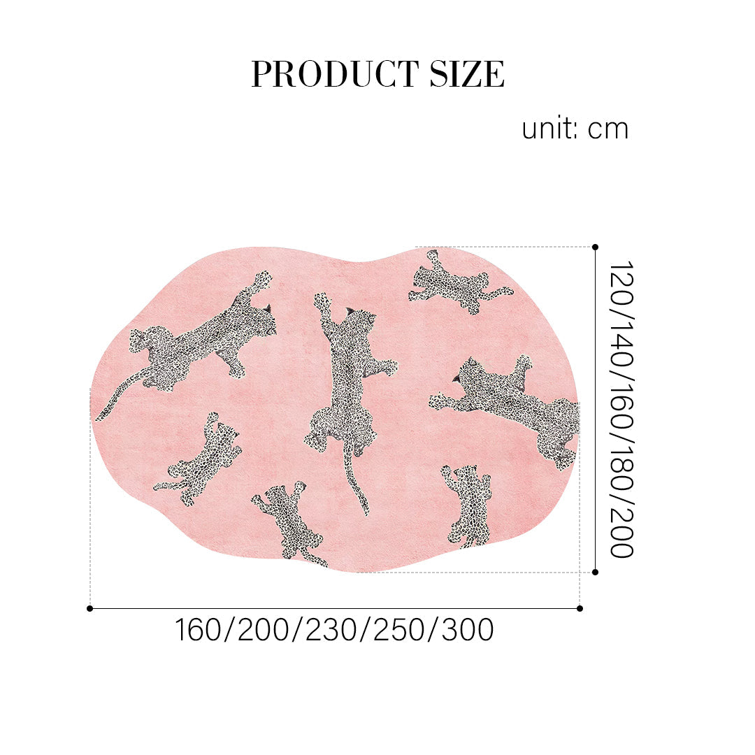 Arielle Pink Safari Rug, Various Style Available-Weilai Concept