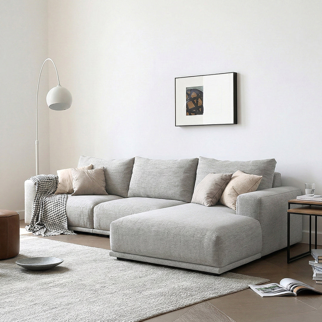 Frances Three Seater Corner, Four Seater Corner Sofa, Cotton Linen - corner outside sofa