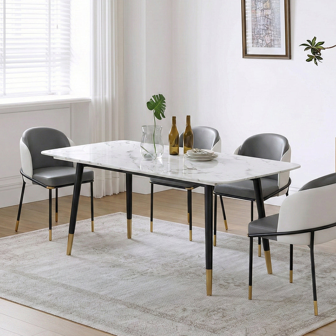 Malvern Dining Table, White - space saving dining table and chairs
