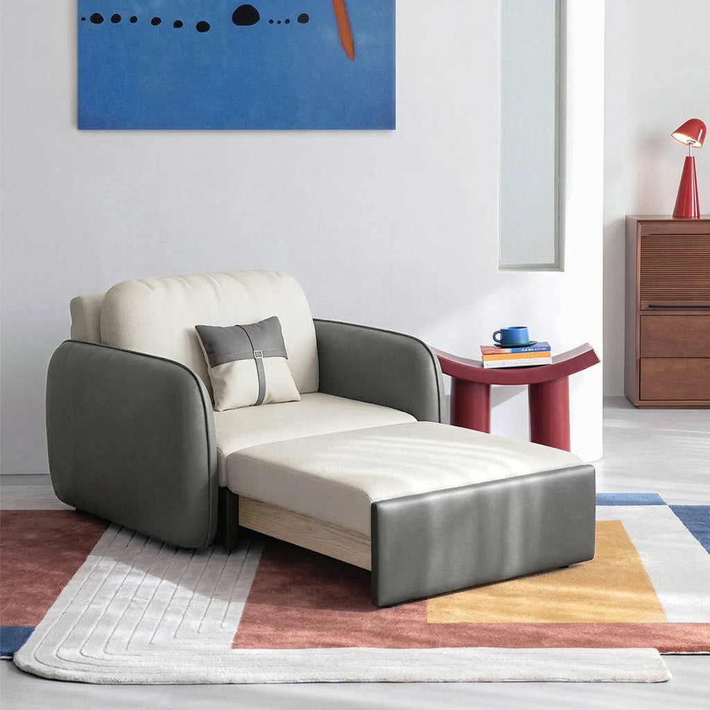 Caio Single Sofa Bed, Leathaire