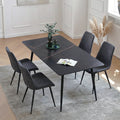 Samirah Dining Table, Sintered Stone - dining room table and 4 chairs