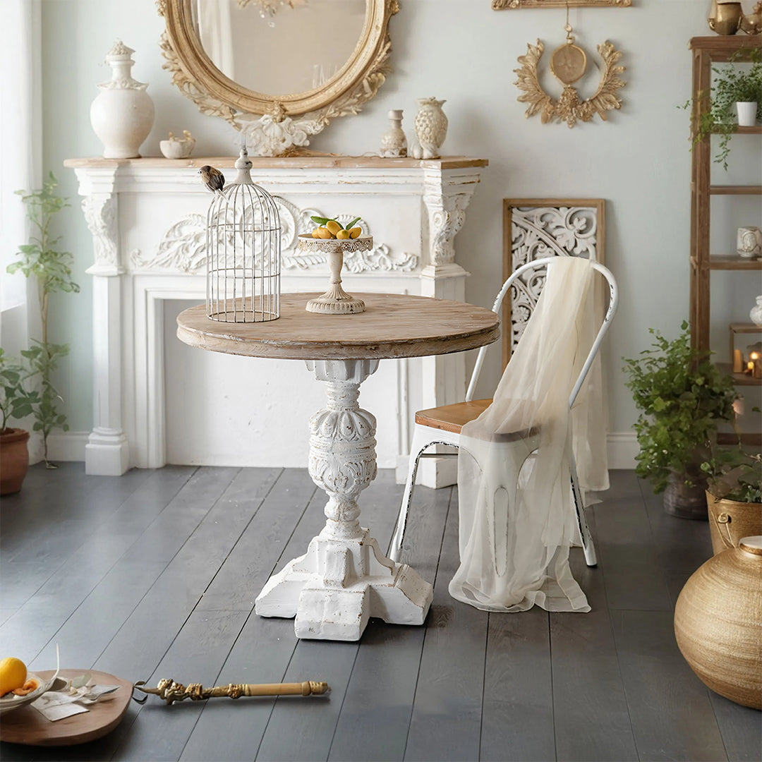 Leif Retro White Dining Table - dining table and chairs wood