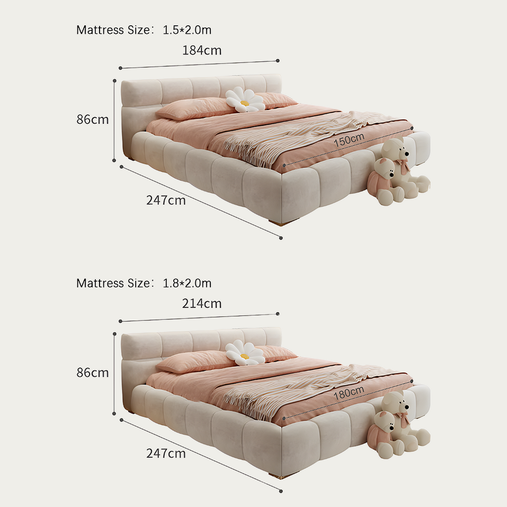 Mamie King Size Bed, More Sizes, Velvet With Storage, Gaslift-Weilai Concept-Weilai Concept