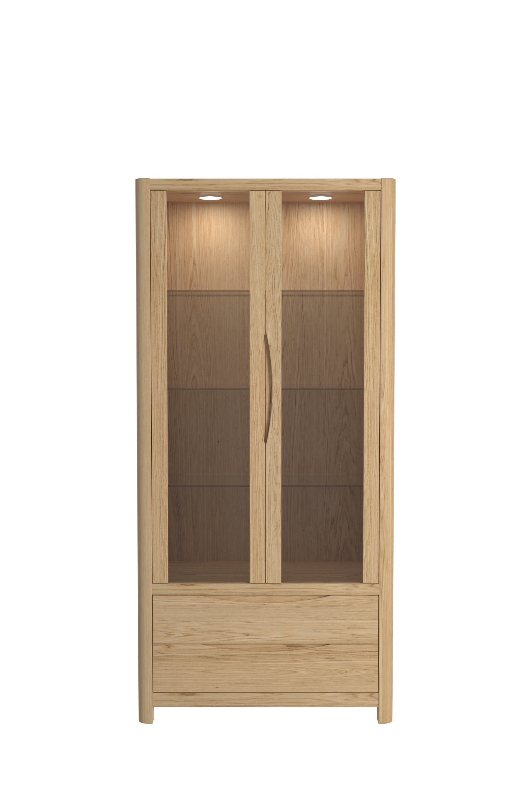 Stockholm 2 Door 2 Drawer Display Cabinet