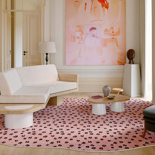 Arielle Pink Safari Rug, Various Style Available-Weilai Concept